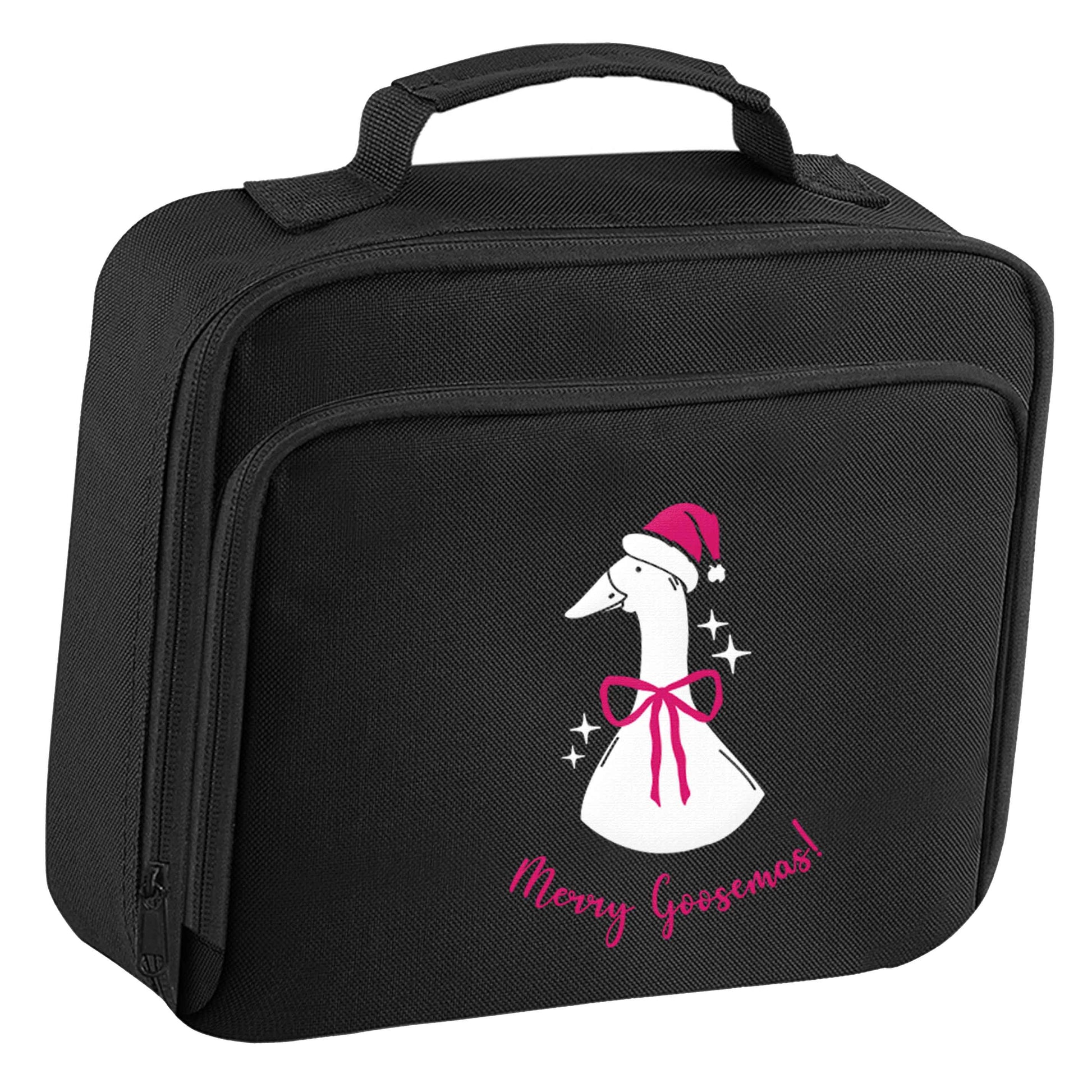 Merry goosemas insulated black lunch bag cooler