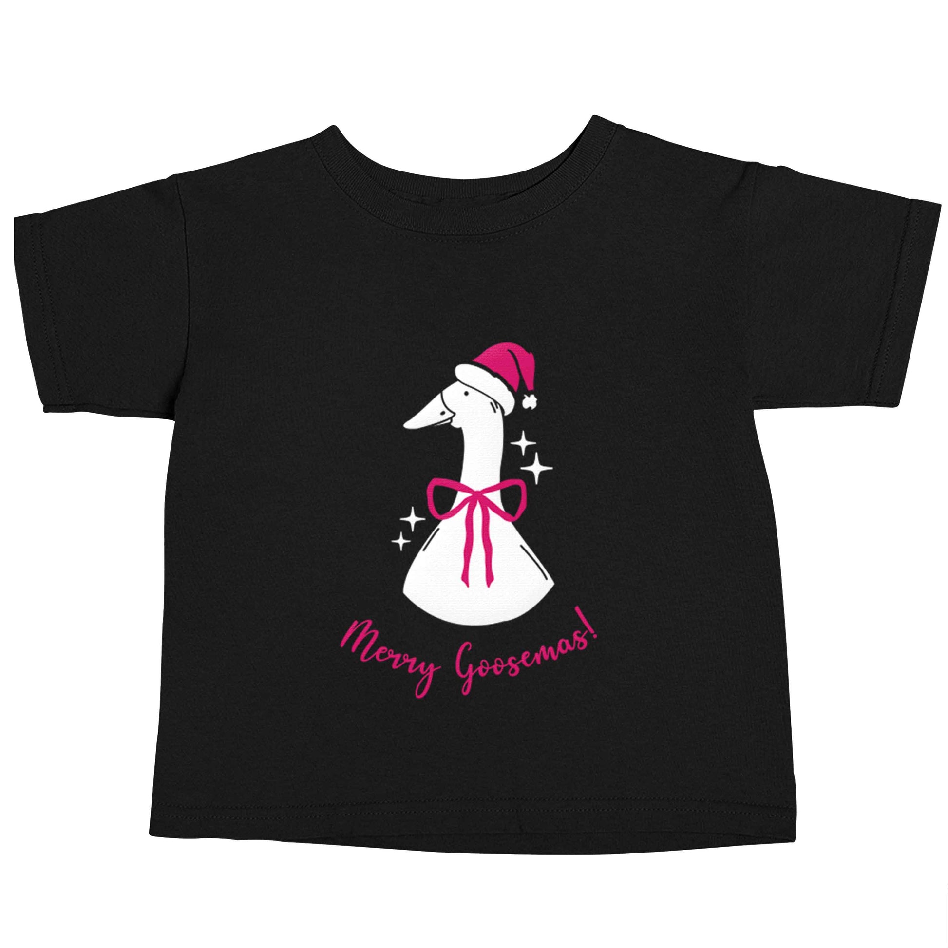Merry goosemas Black baby toddler Tshirt 2 years