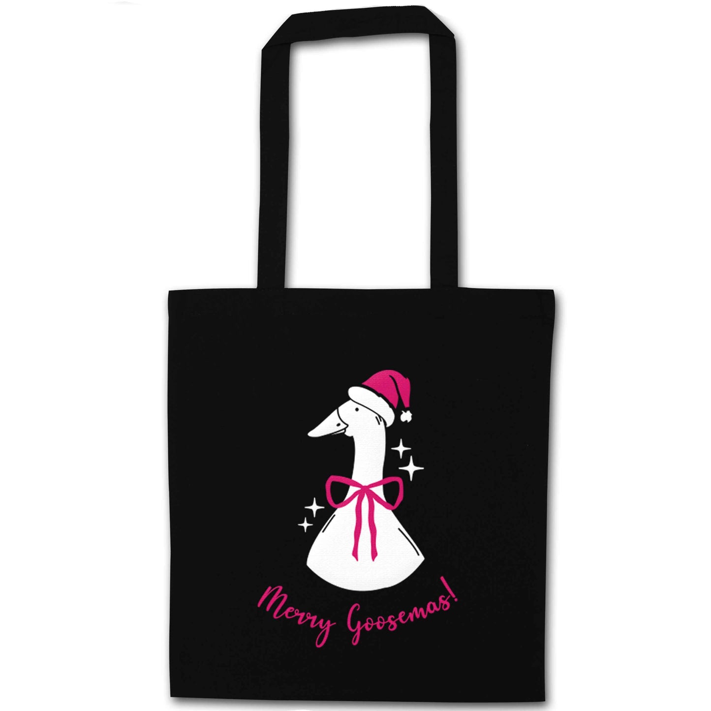 Merry goosemas black tote bag
