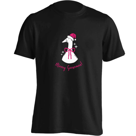 Merry goosemas adults unisex black Tshirt 2XL