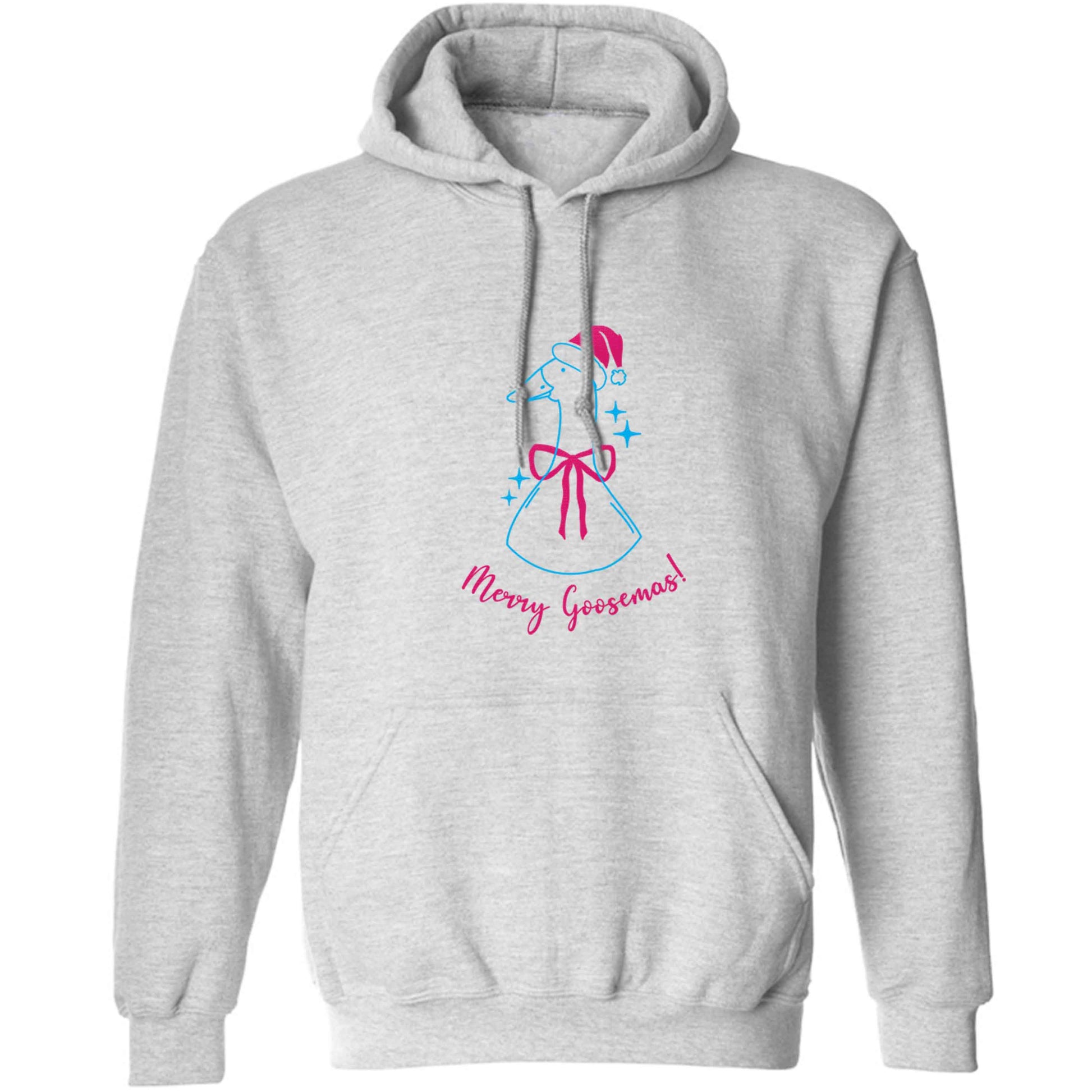 Merry goosemas adults unisex grey hoodie 2XL