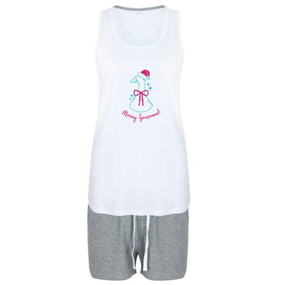 Merry goosemas size XL women's pyjama shorts set in pink 