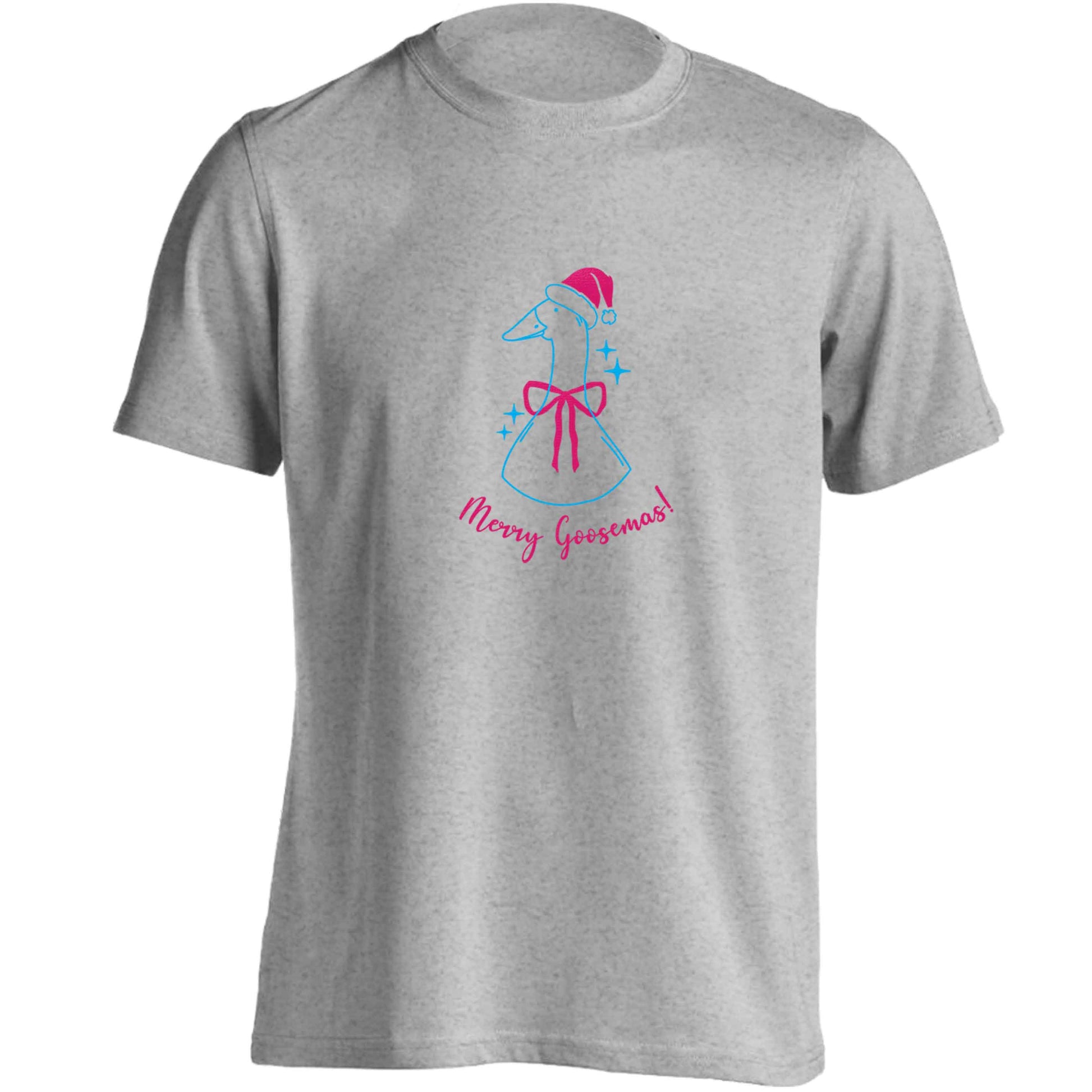 Merry goosemas adults unisex grey Tshirt 2XL
