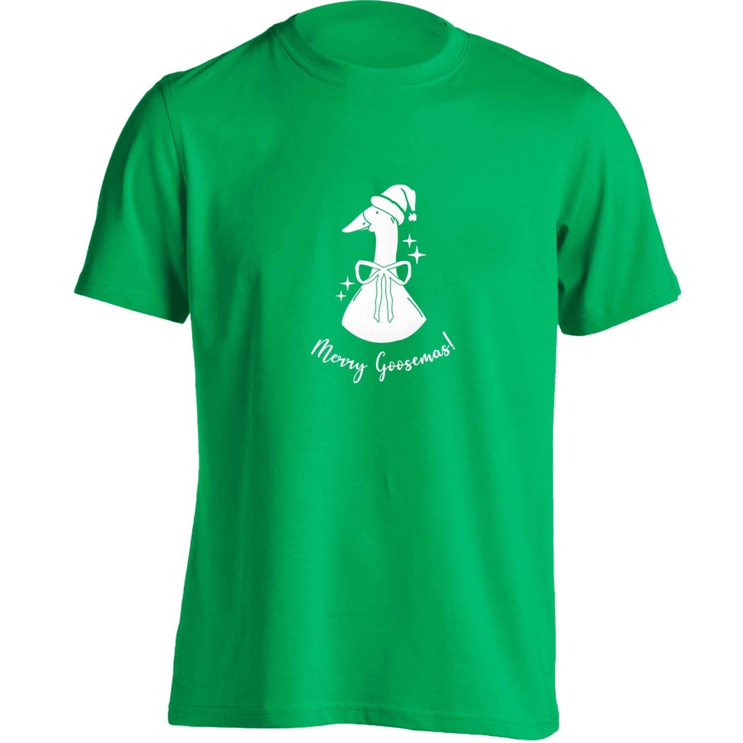 Merry goosemas adults unisex green Tshirt 2XL
