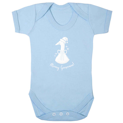 Merry goosemas baby bodysuit pale blue 18-24 months