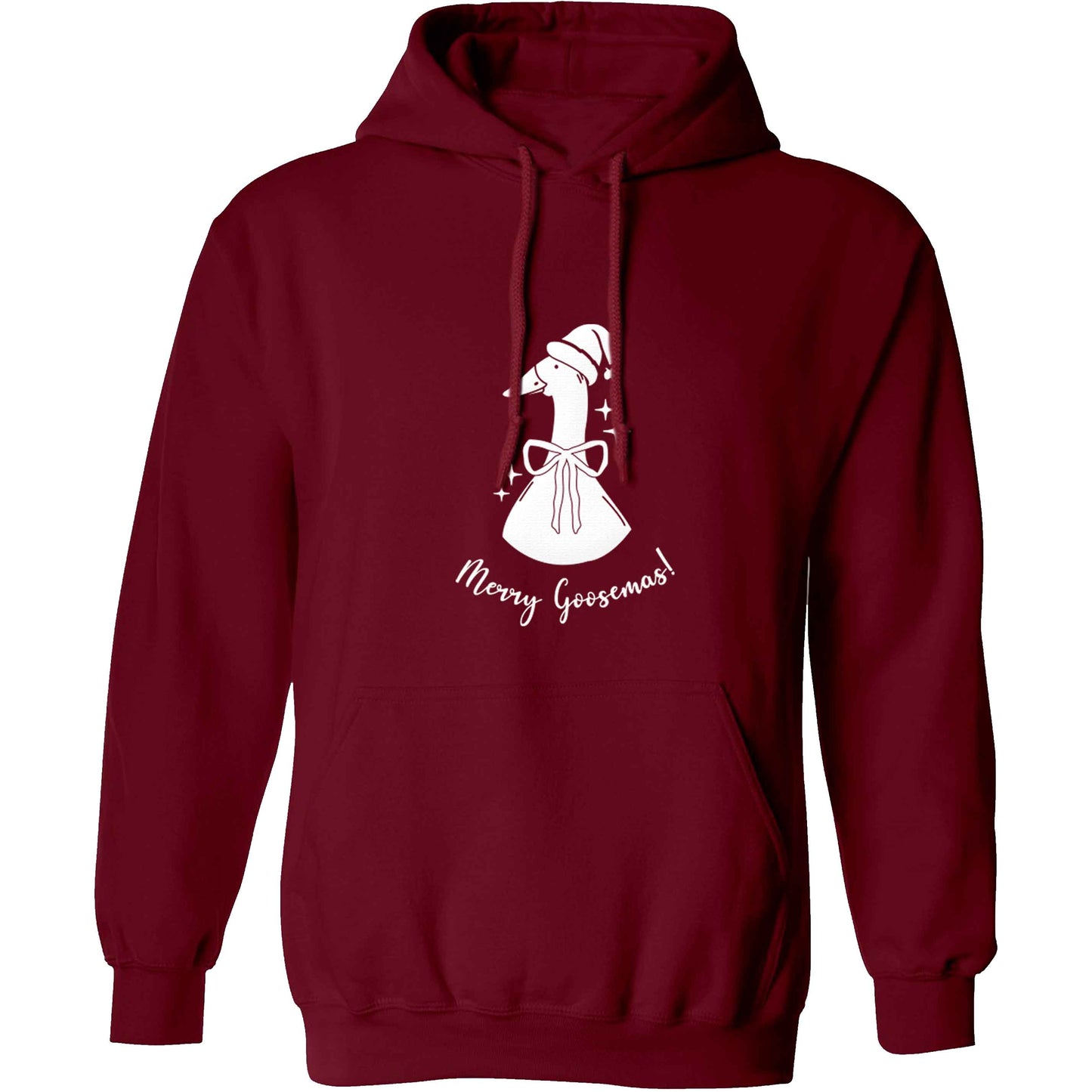 Merry goosemas adults unisex maroon hoodie 2XL