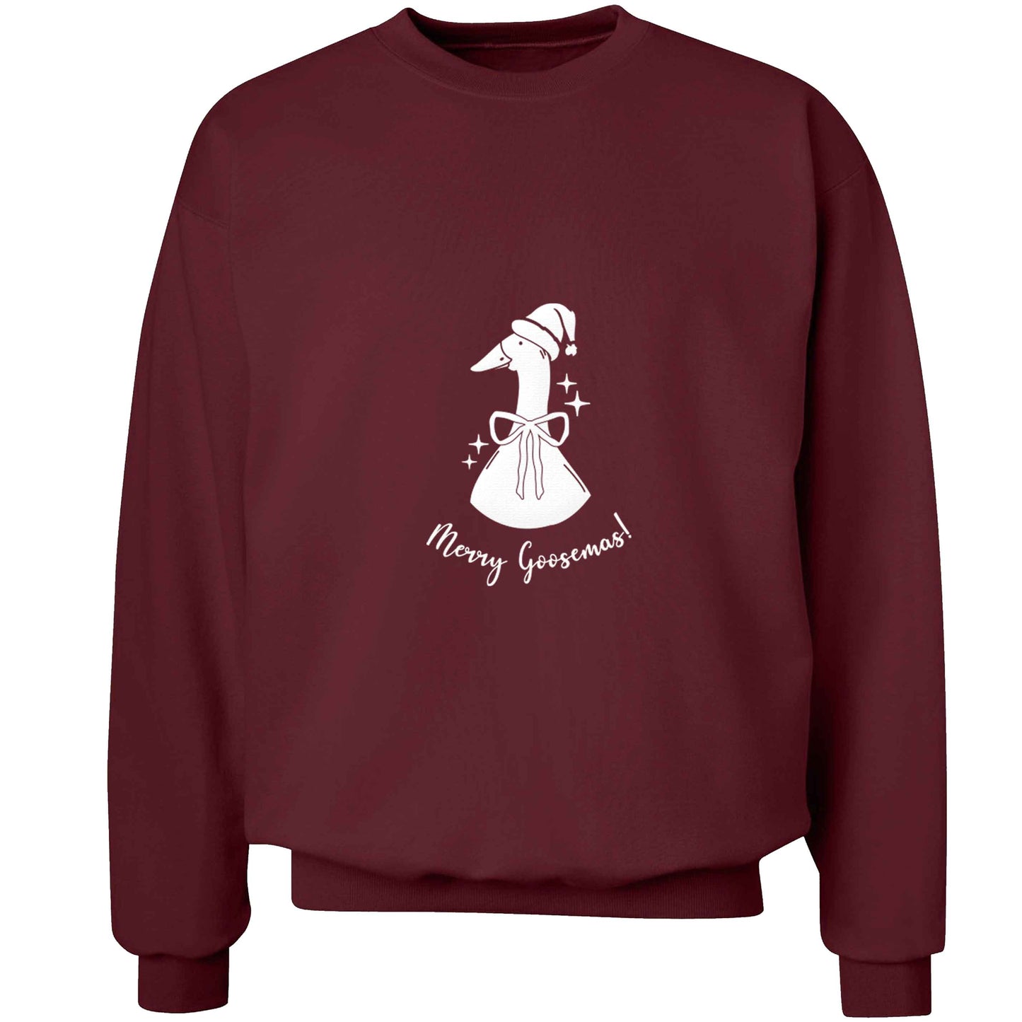 Merry goosemas adult's unisex maroon sweater 2XL