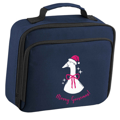 Merry goosemas insulated navy lunch bag cooler