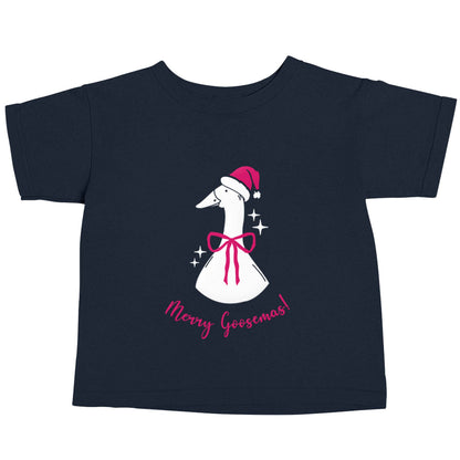 Merry goosemas navy baby toddler Tshirt 2 Years