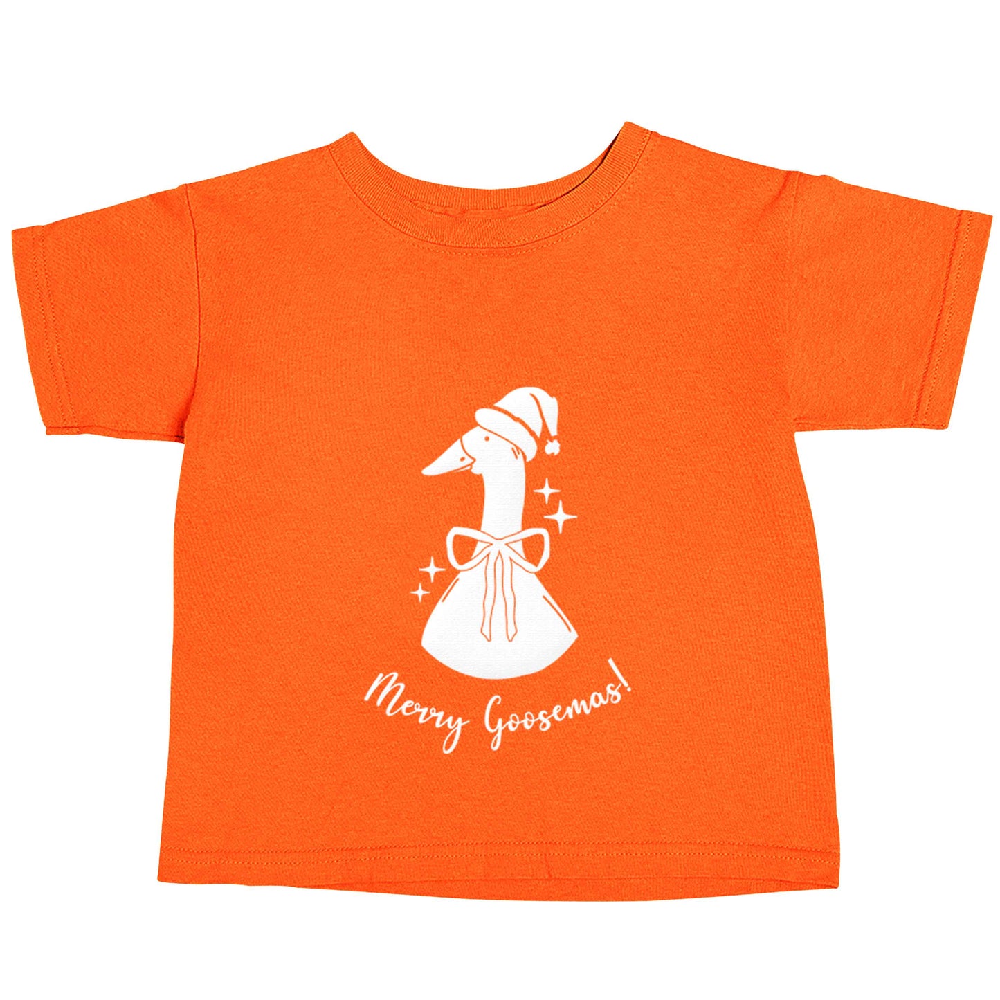 Merry goosemas orange baby toddler Tshirt 2 Years