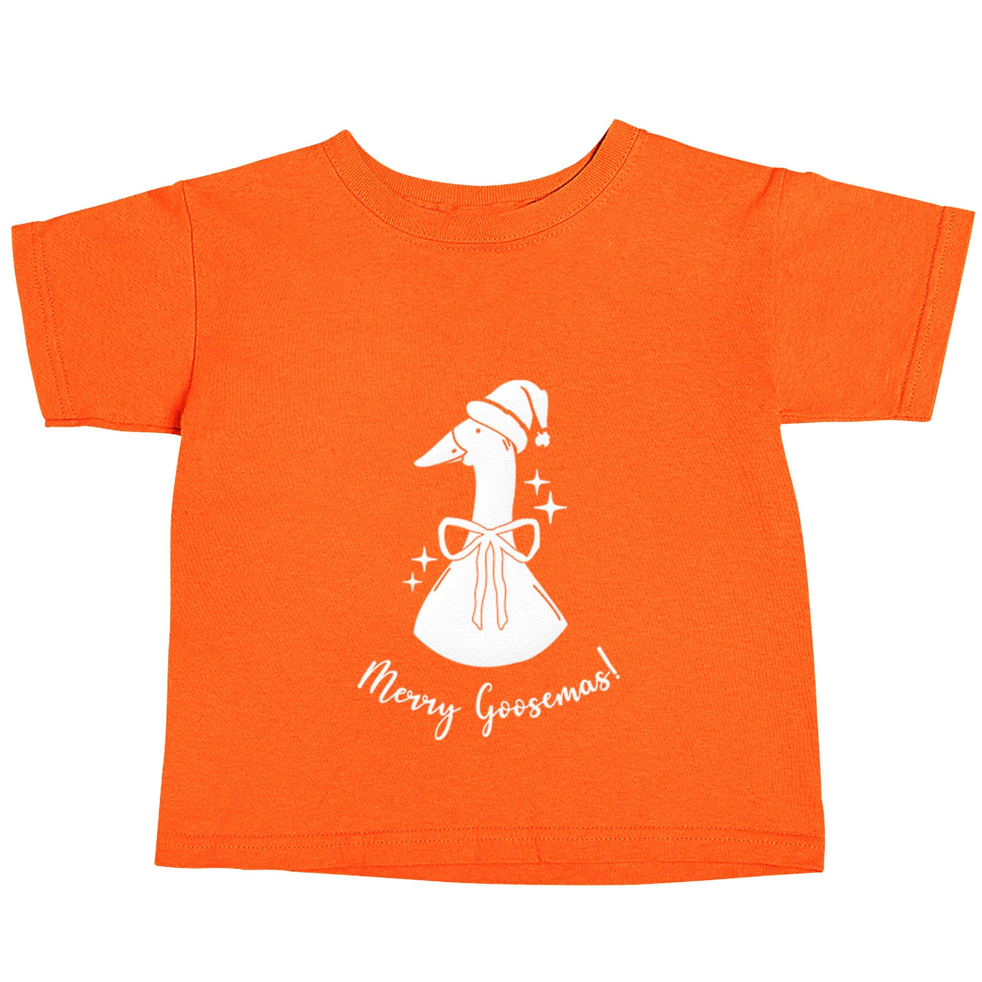 Merry goosemas orange baby toddler Tshirt 2 Years