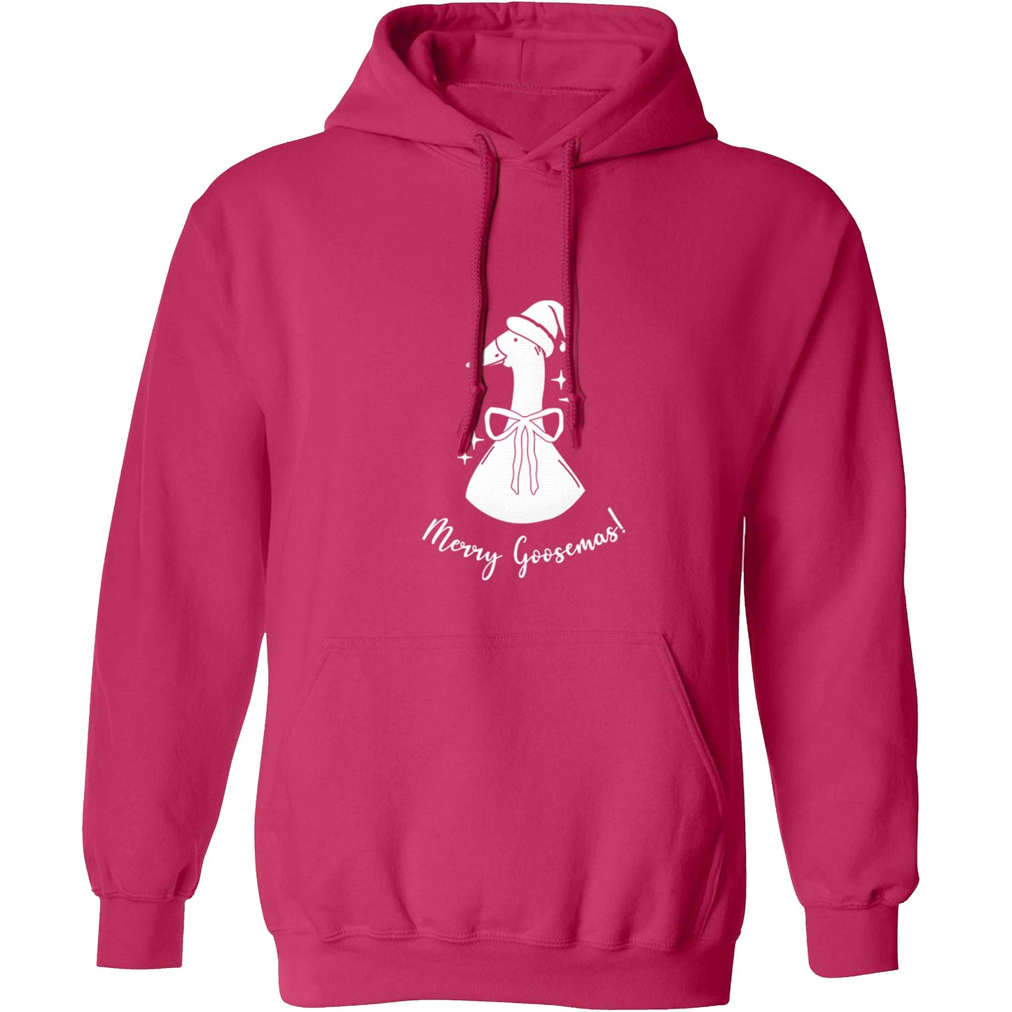 Merry goosemas adults unisex pink hoodie 2XL