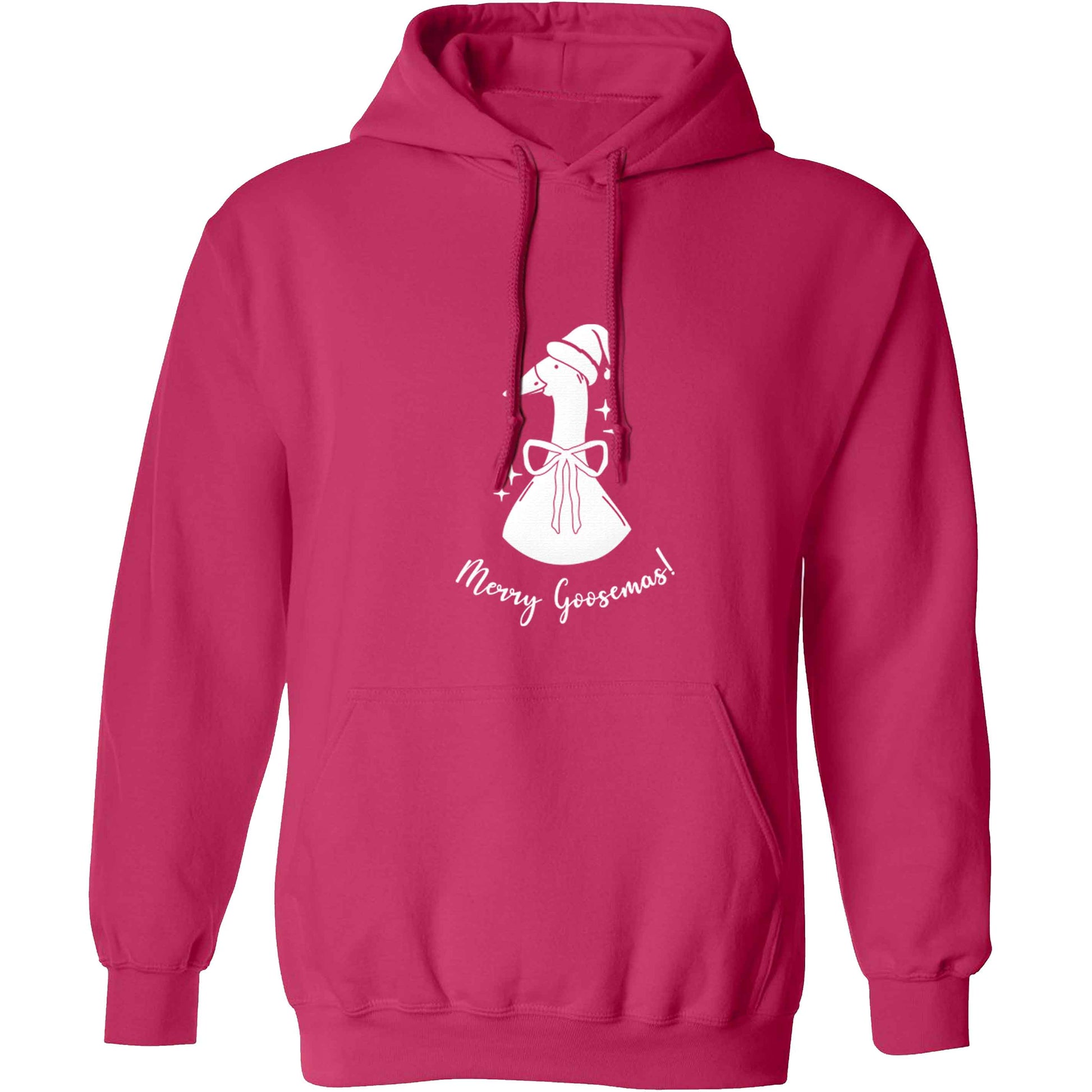 Merry goosemas adults unisex pink hoodie 2XL