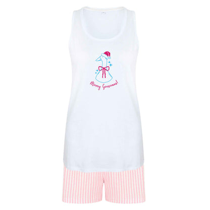 Merry goosemas size XL women's pyjama shorts set in pink 