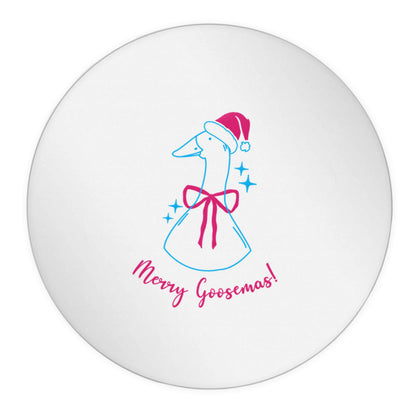 Merry goosemas 24 @ 45mm matt circle stickers