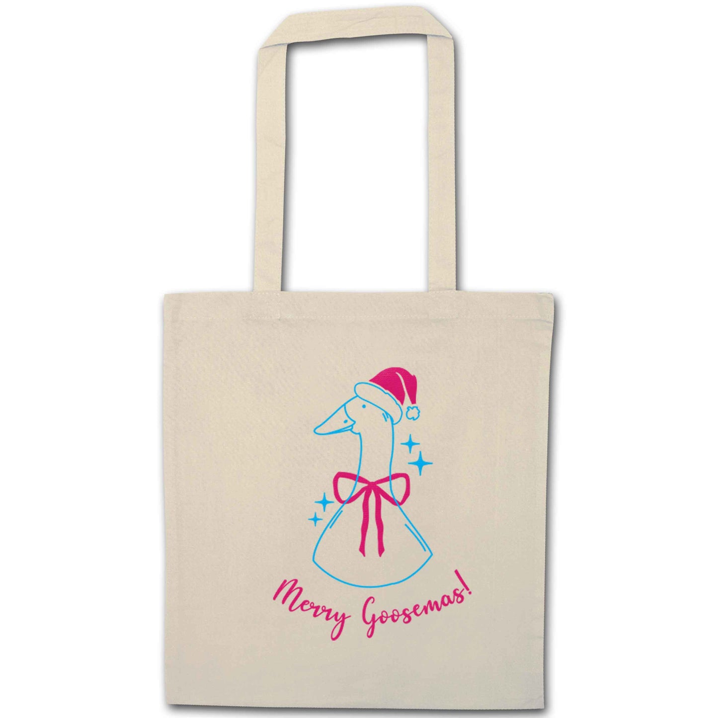Merry goosemas natural tote bag