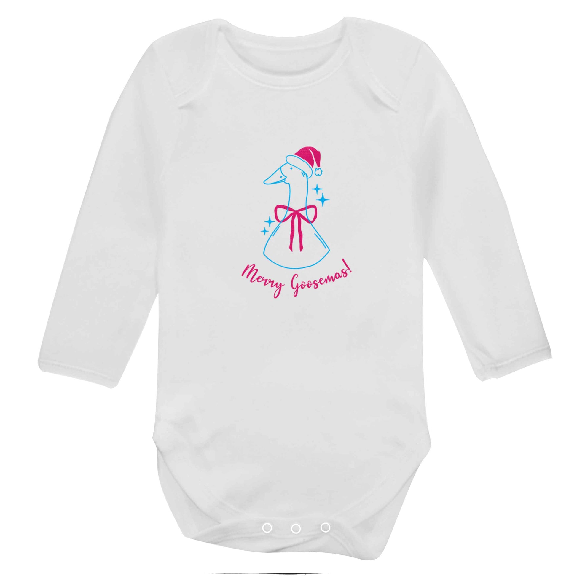 Merry goosemas baby bodysuit long sleeved white 6-12 months