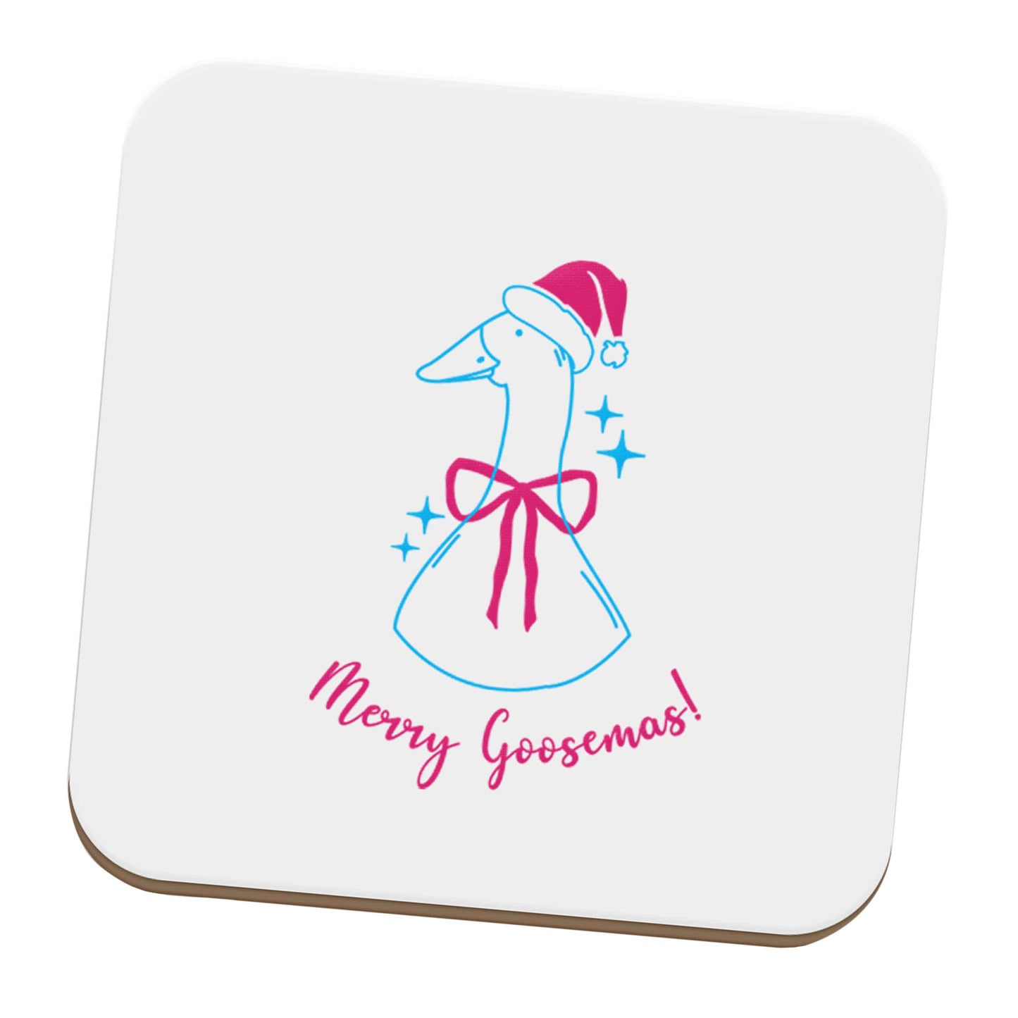 Merry goosemas set of four coasters