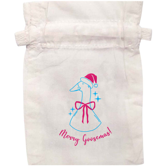 Merry goosemas | XS - L | Pouch / Drawstring bag / Sack | Organic Cotton | Bulk discounts available!