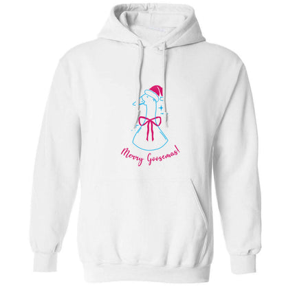 Merry goosemas adults unisex white hoodie 2XL