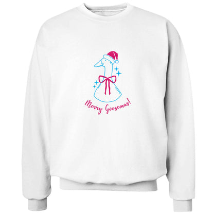 Merry goosemas adult's unisex white sweater 2XL