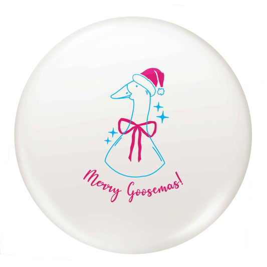 Merry goosemas small 25mm Pin badge