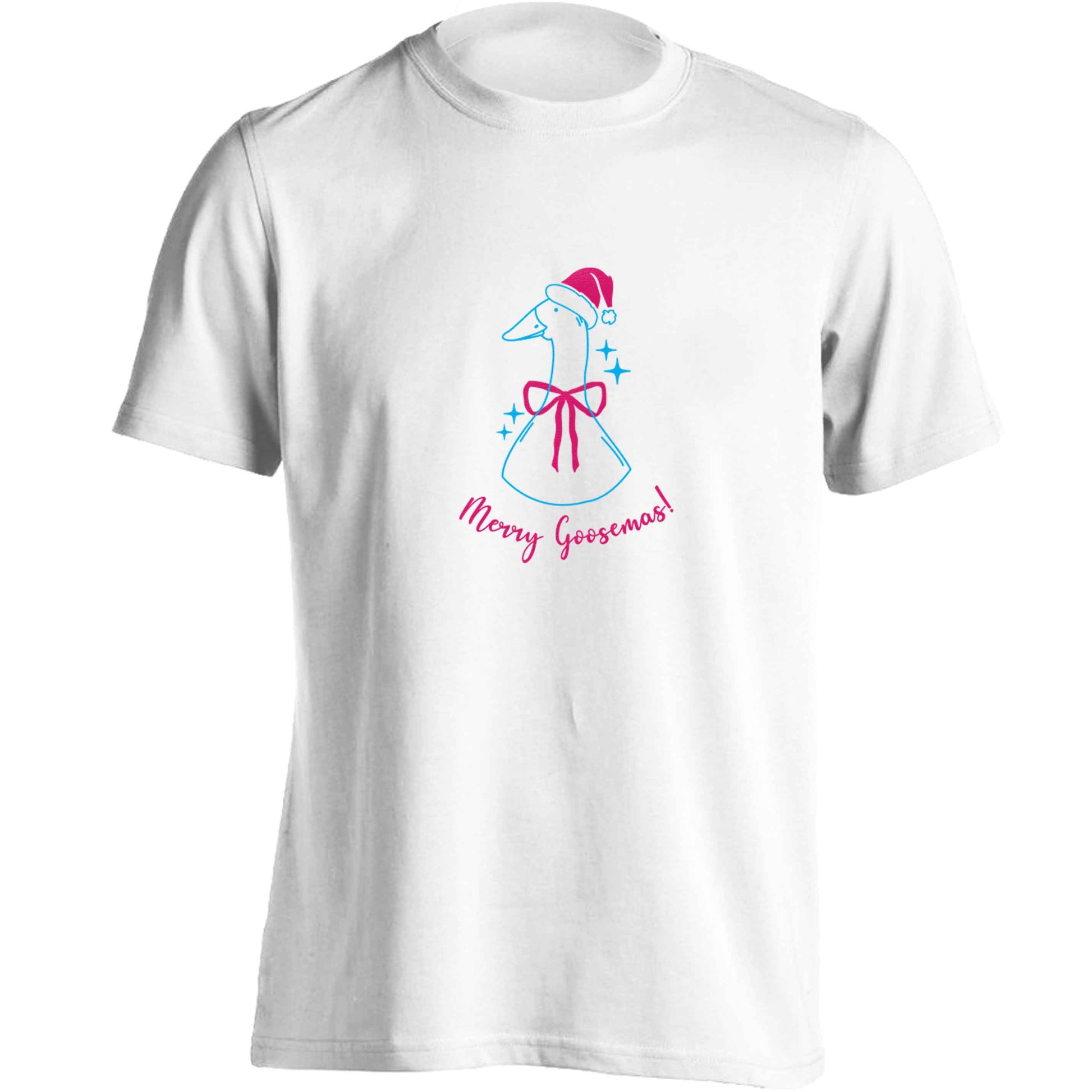 Merry goosemas adults unisex white Tshirt 2XL