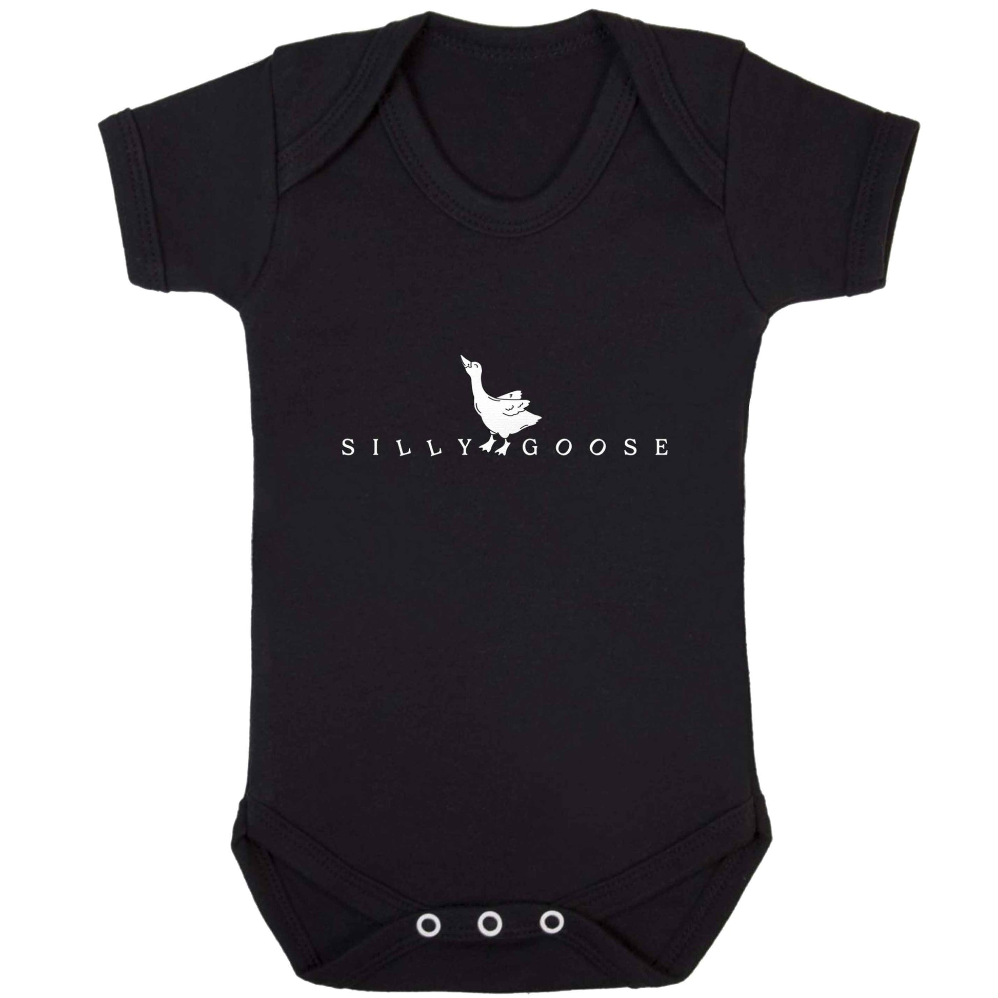 Silly goose baby bodysuit black 18-24 months