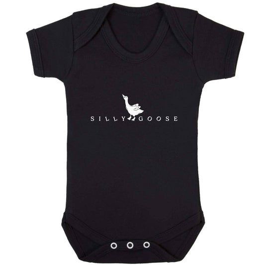 Silly goose baby bodysuit black 18-24 months