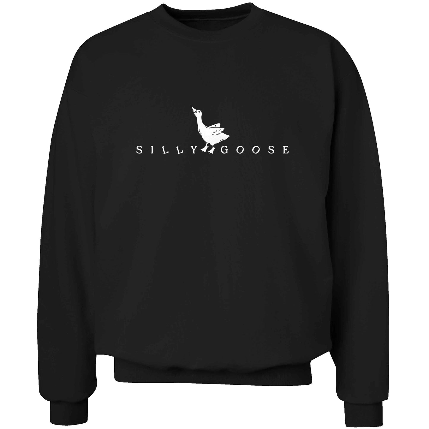 Silly goose adult's unisex black sweater 2XL