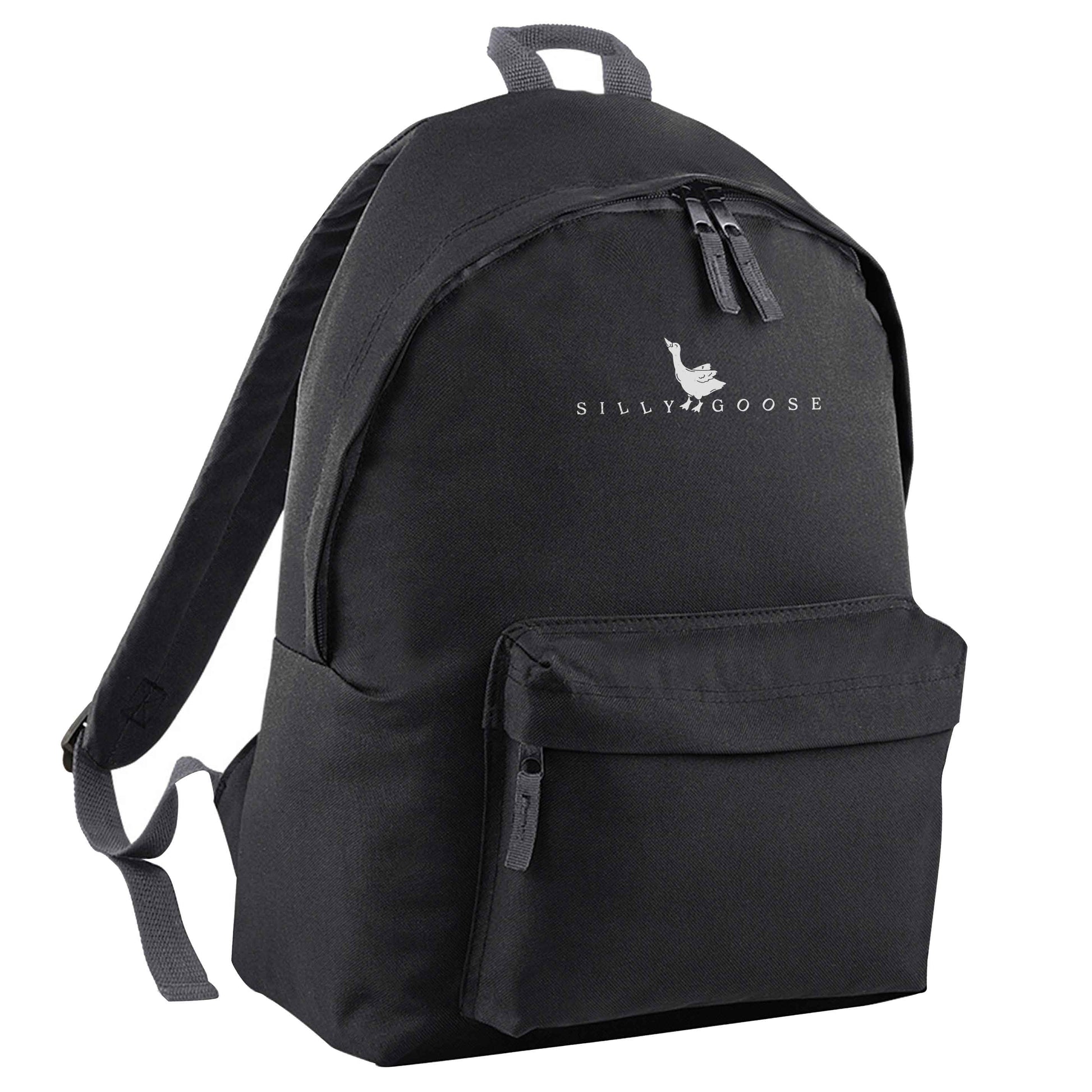 Silly goose black adults backpack