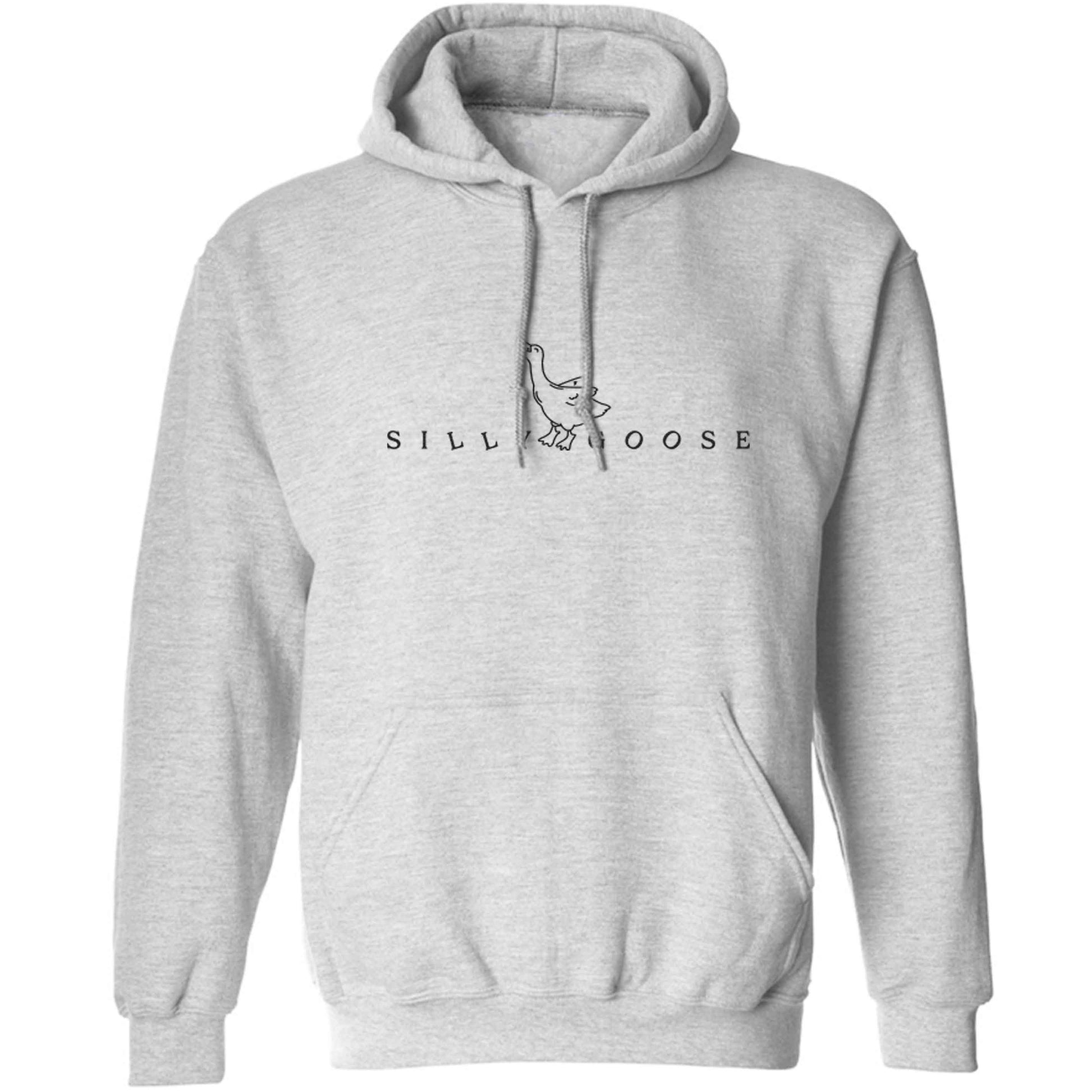 Silly goose adults unisex grey hoodie 2XL