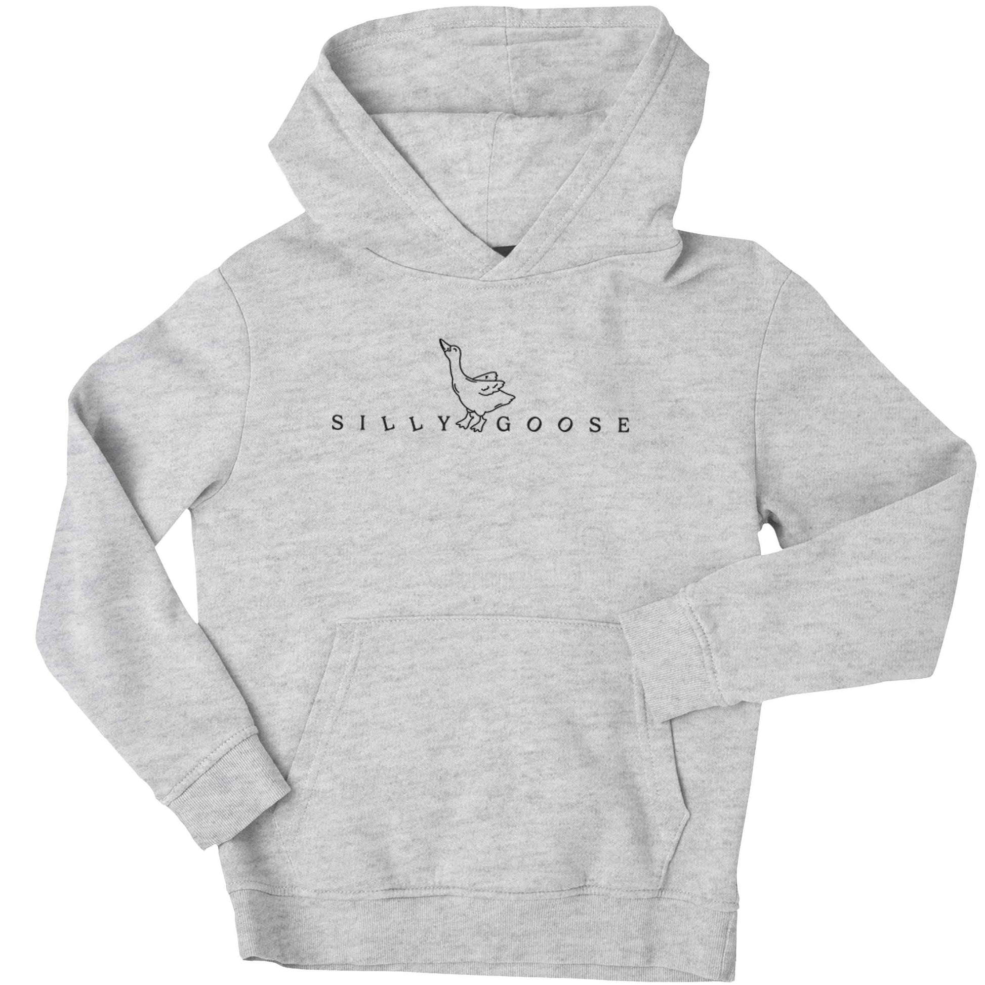 Silly goose children's grey hoodie 12-13 Years