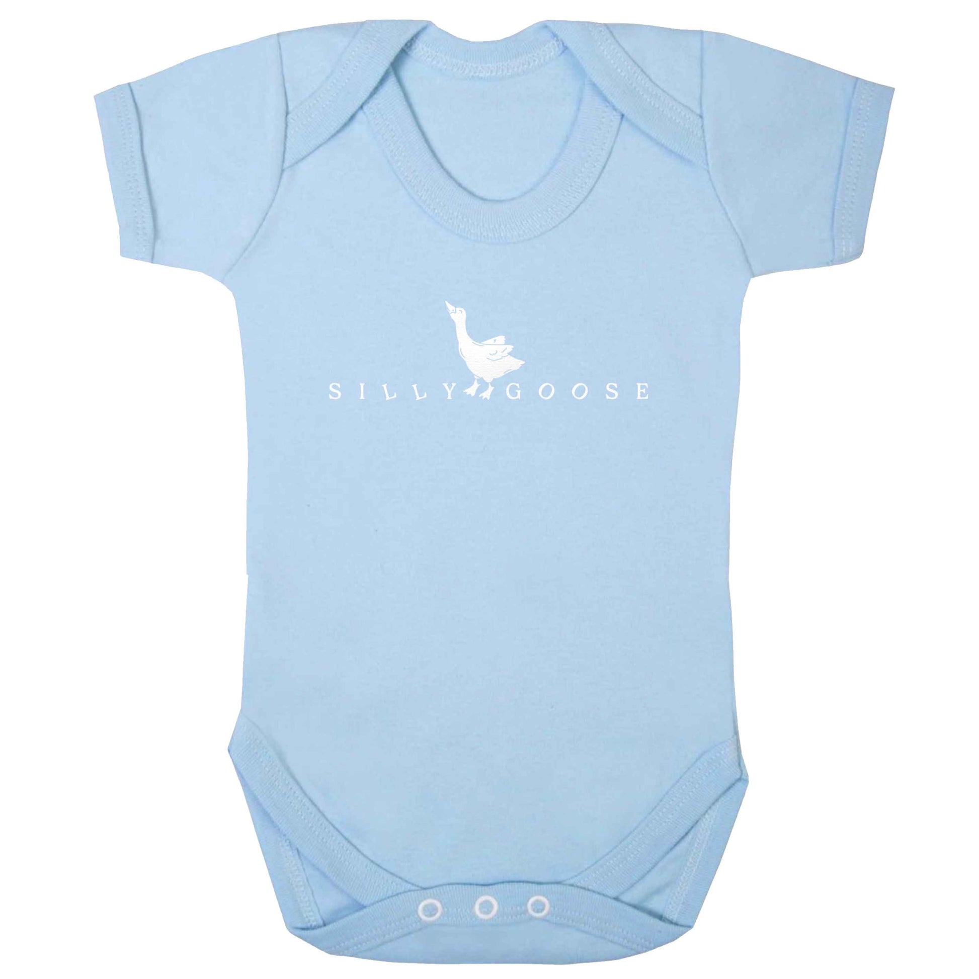 Silly goose baby bodysuit pale blue 18-24 months