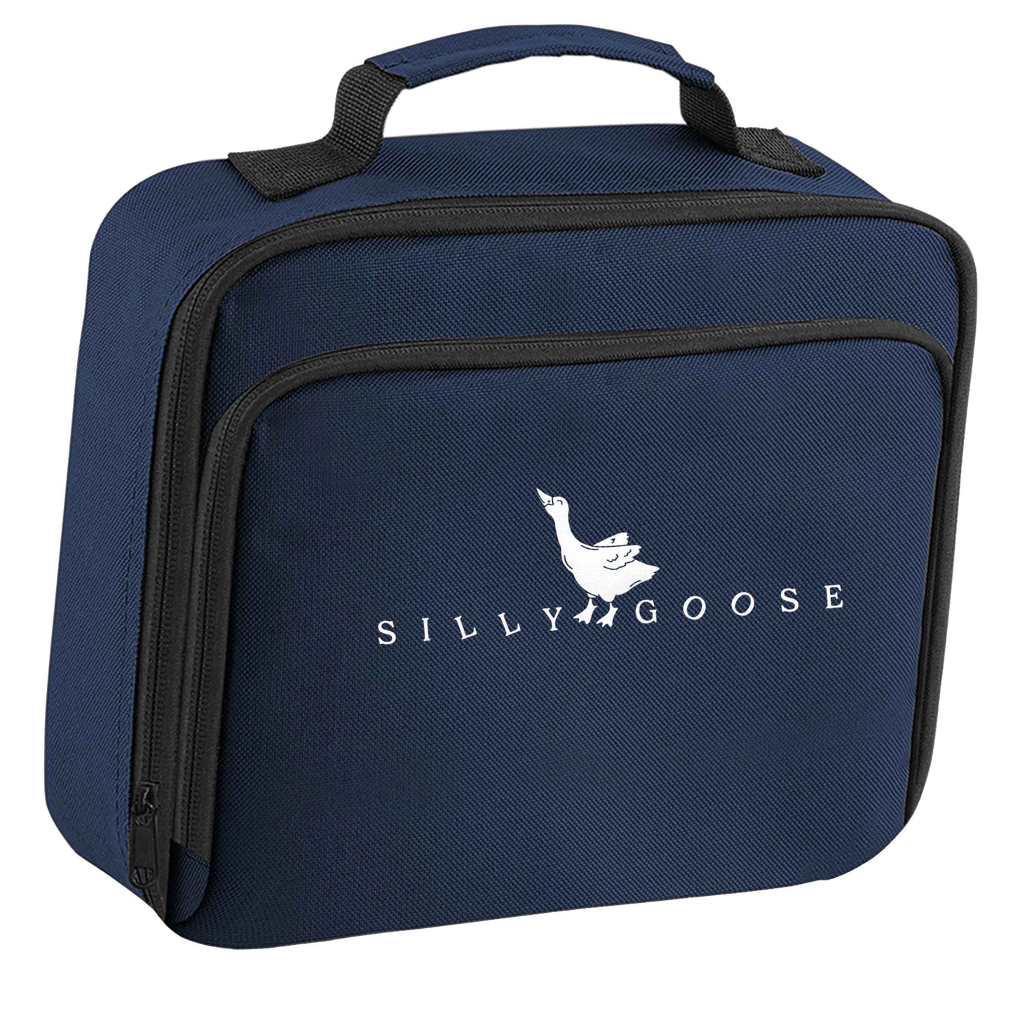 Silly goose insulated navy lunch bag cooler