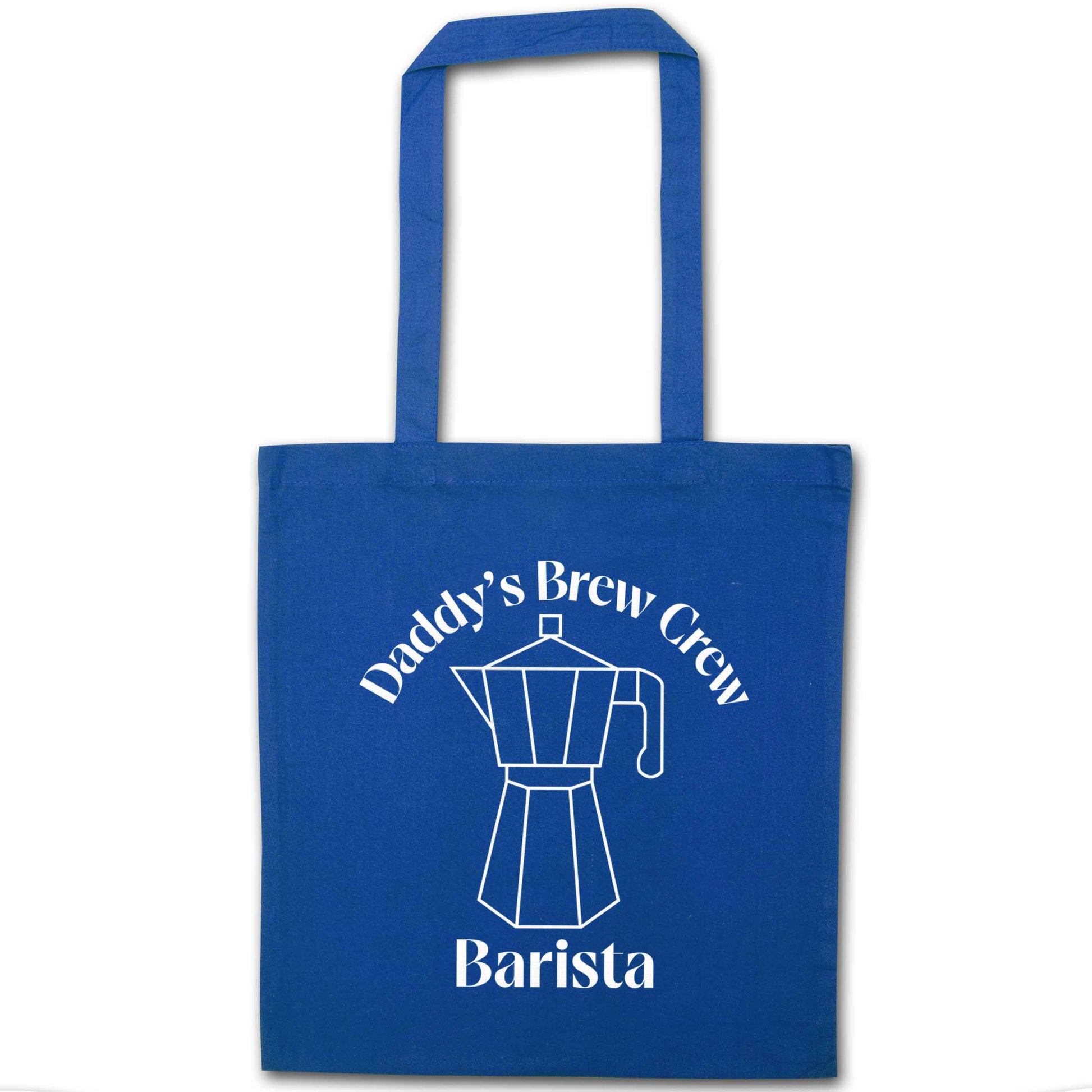 Daddy's brew crew blue tote bag