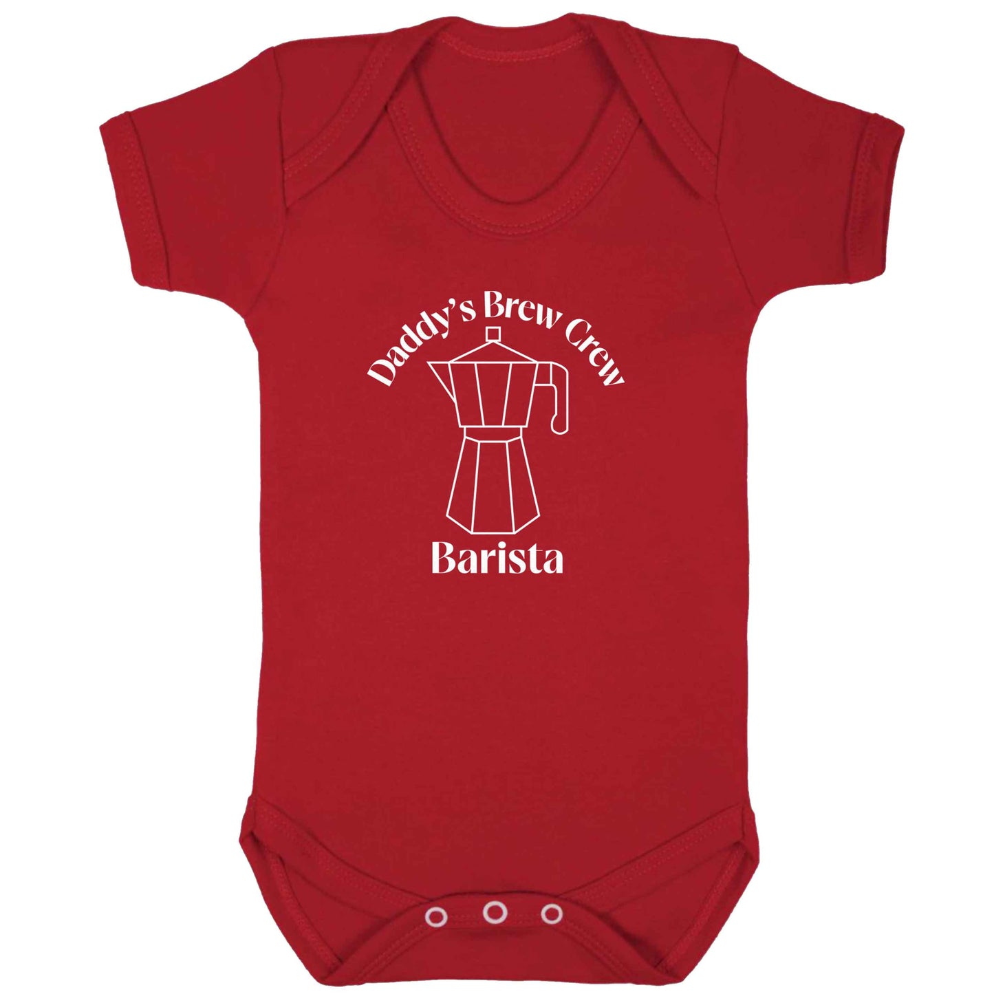 Daddy's brew crew baby bodysuit red 18-24 months