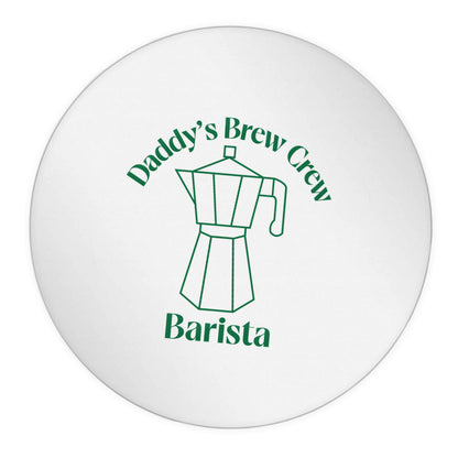 Daddy's brew crew 24 @ 45mm matt circle stickers
