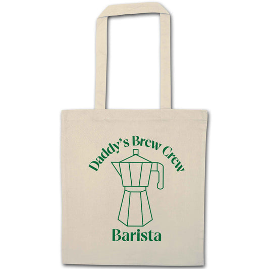 Daddy's brew crew natural tote bag