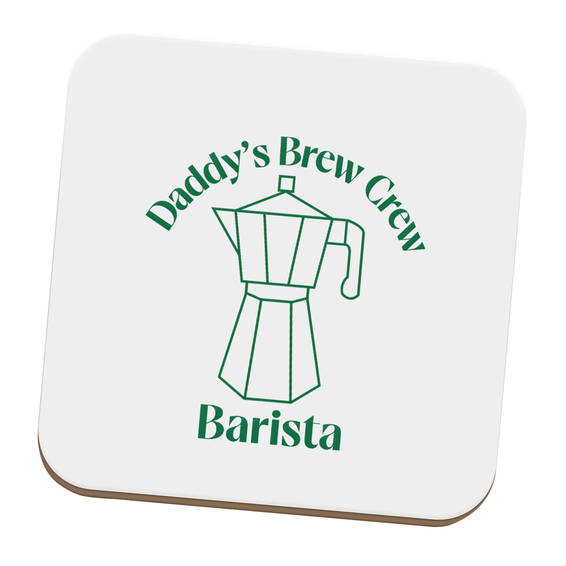 Daddy's brew crew set of four coasters