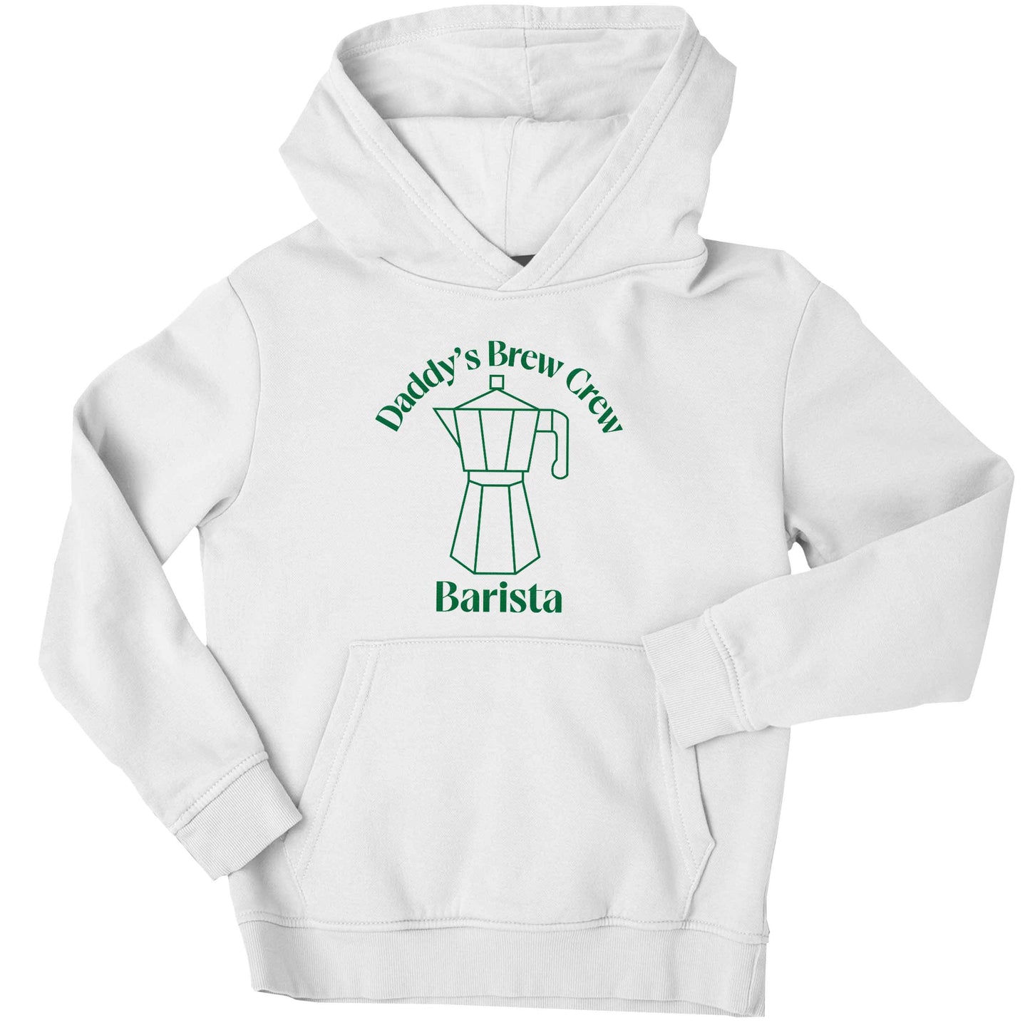 Daddy's brew crew children's white hoodie 12-13 Years
