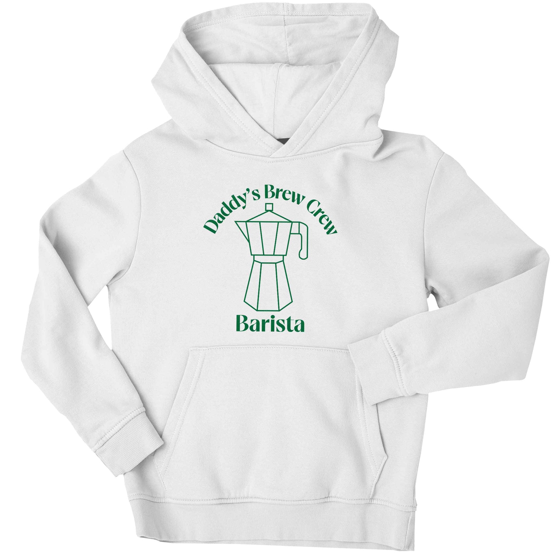Daddy's brew crew children's white hoodie 12-13 Years