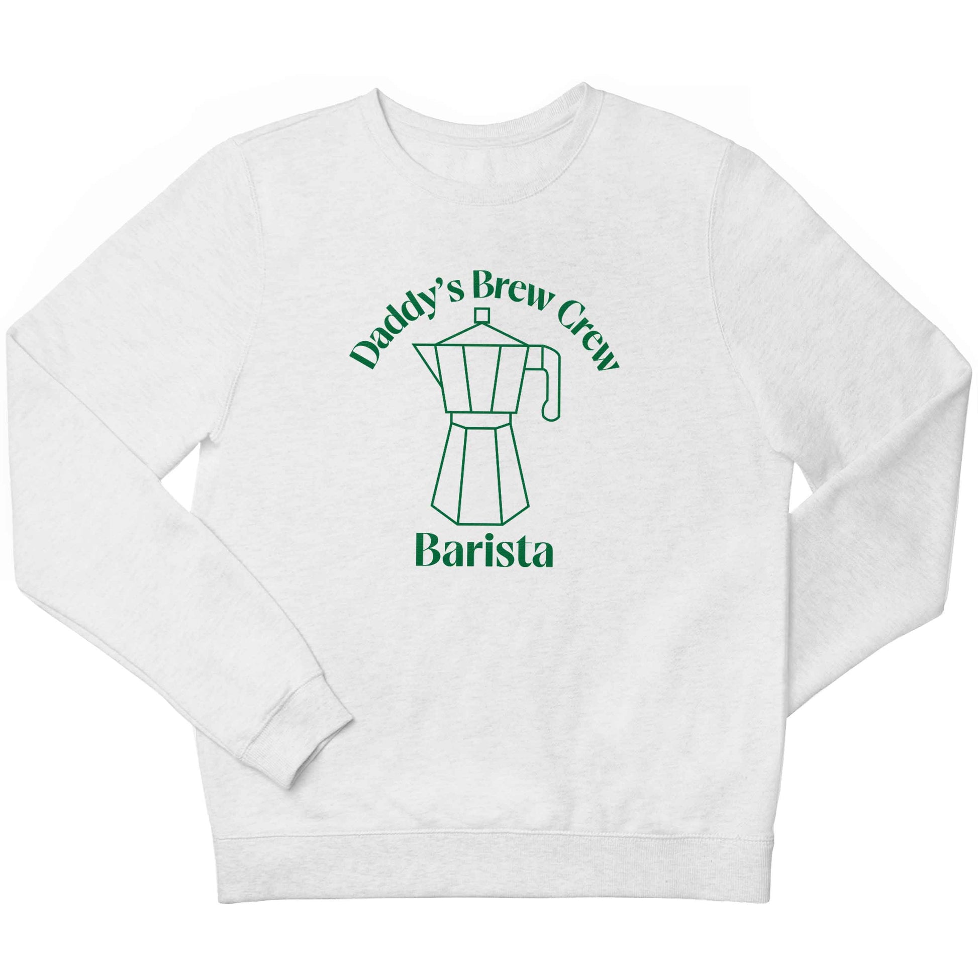 Daddy's brew crew children's white sweater 12-13 Years