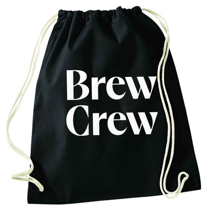 Brew crew black drawstring bag