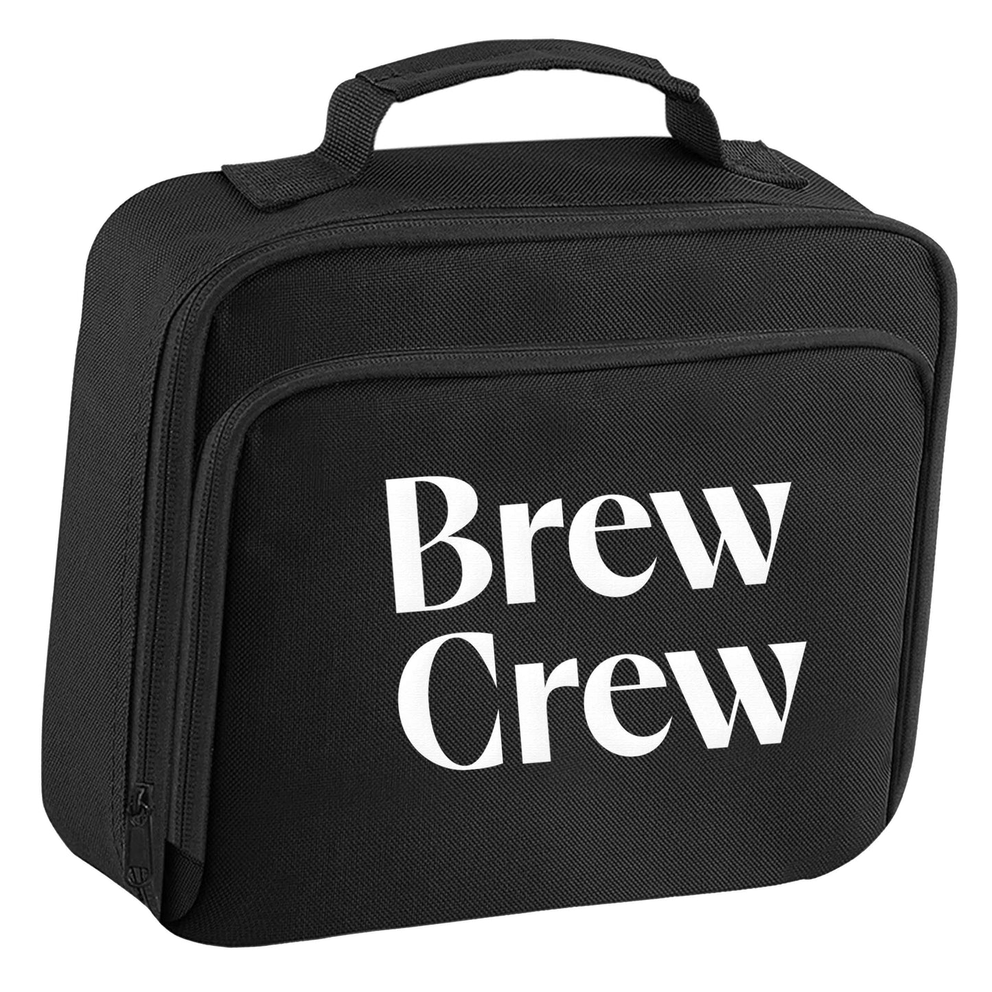 Brew crew insulated black lunch bag cooler