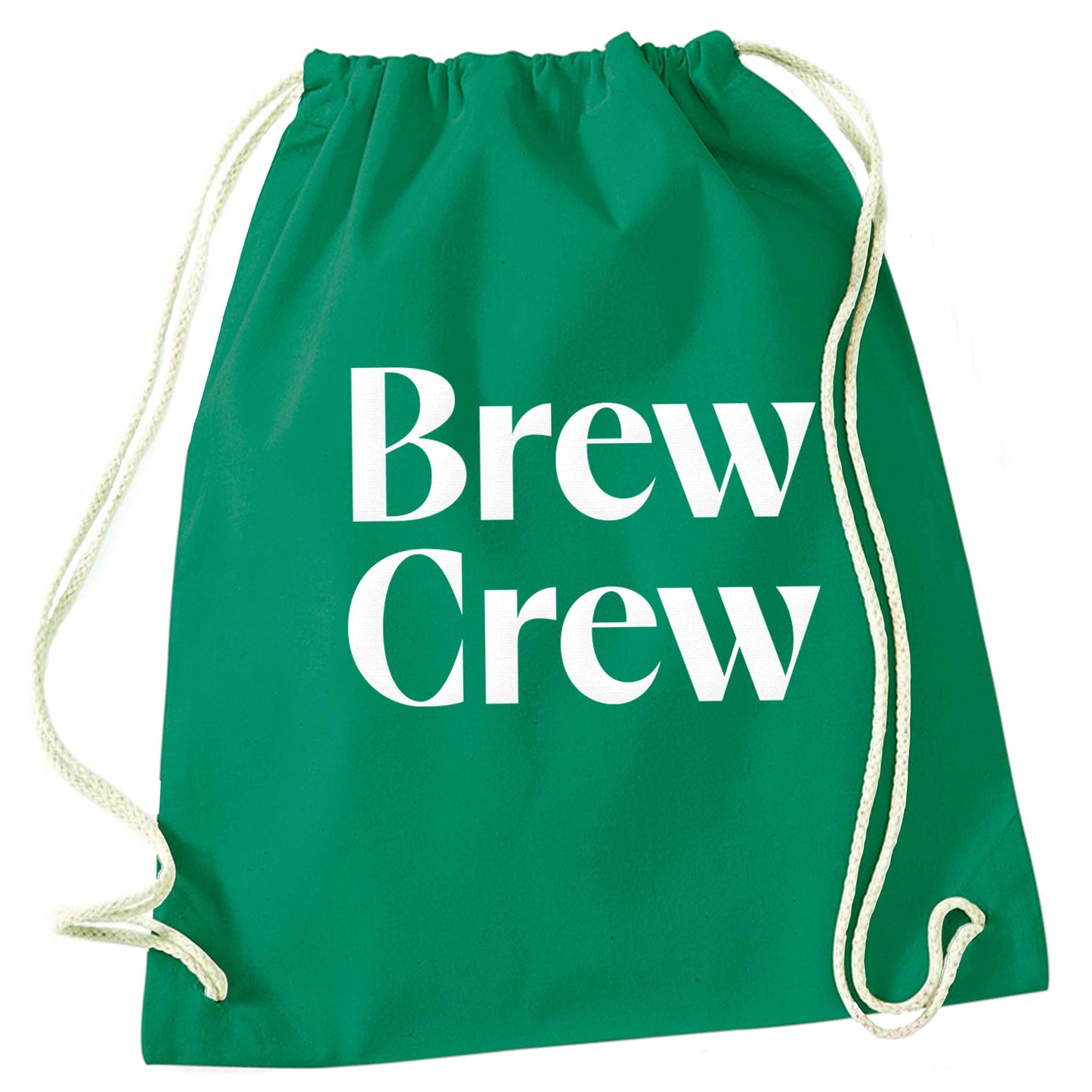 Brew crew green drawstring bag