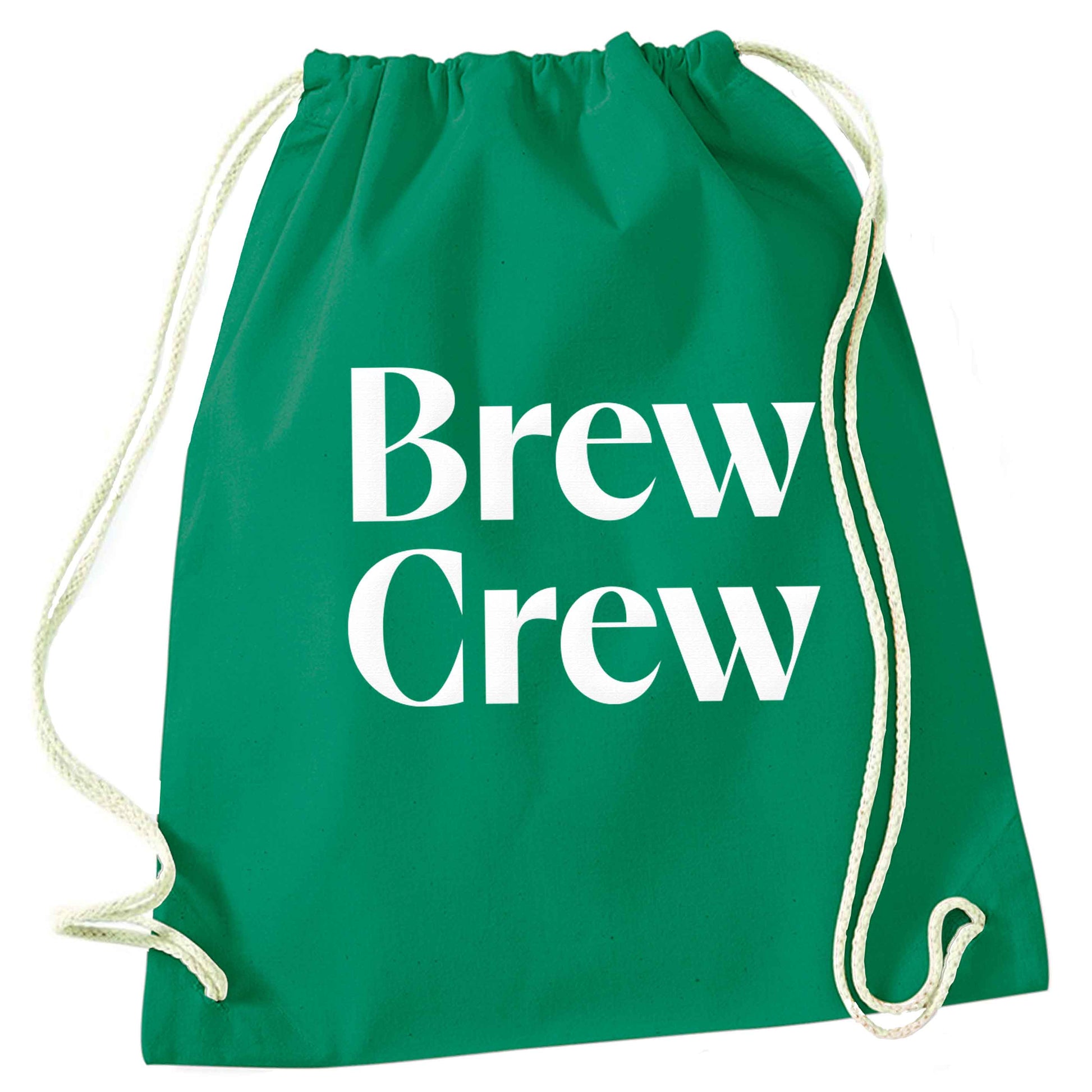 Brew crew green drawstring bag