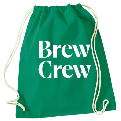 Brew crew green drawstring bag