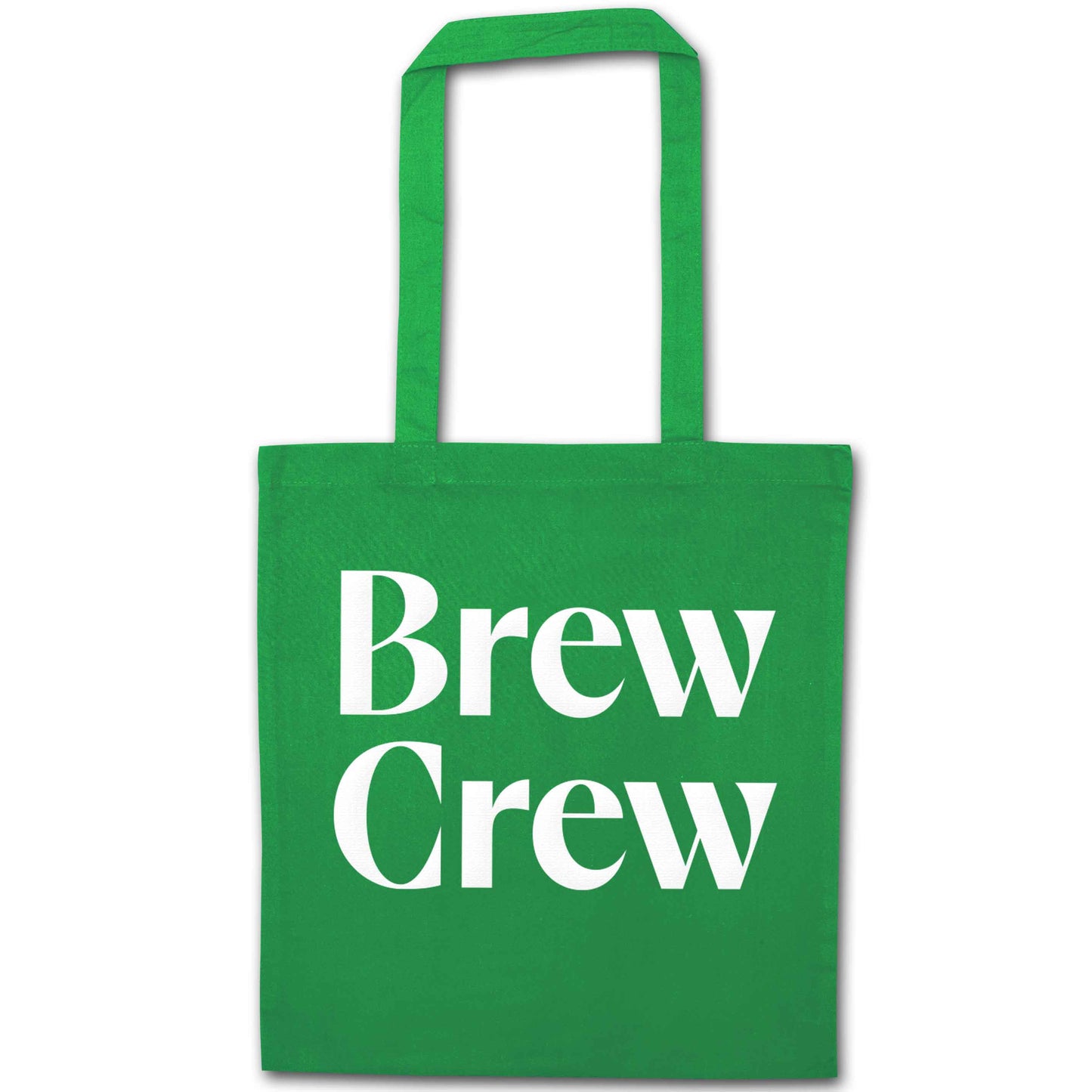 Brew crew green tote bag