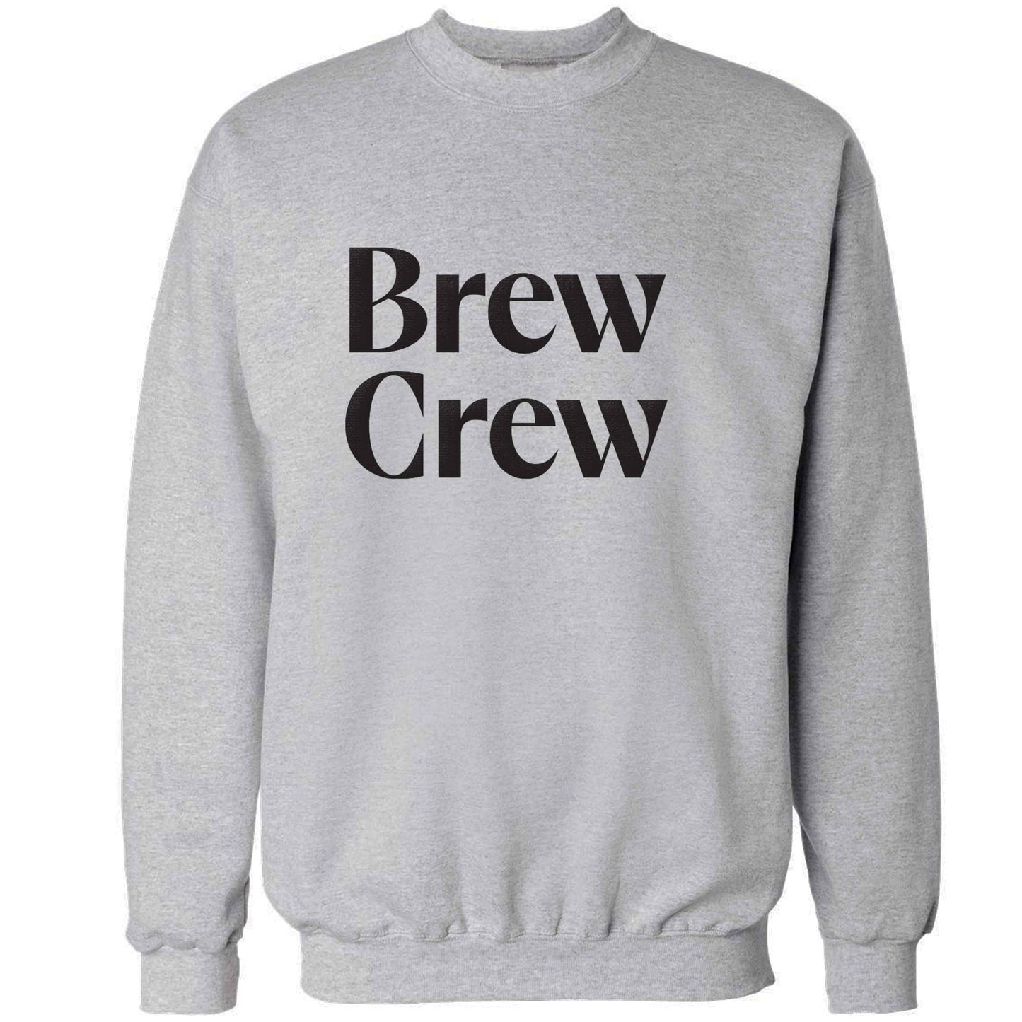 Brew crew adult's unisex grey sweater 2XL